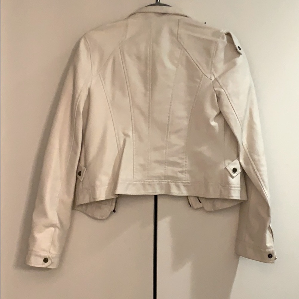 American Rag Cream Faux Leather Jacket - Picture 2 of 5